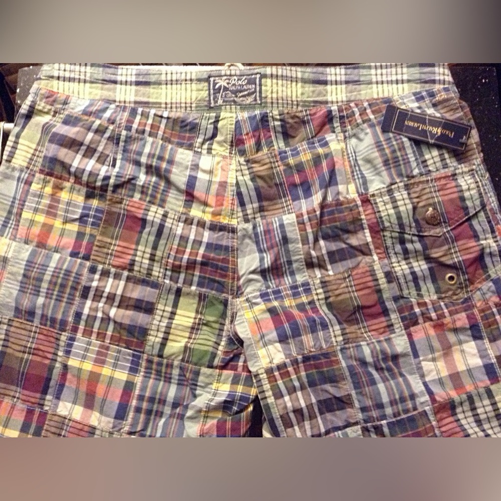 Polo Ralph Lauren patchwork Plaid swimsuit/Shorts